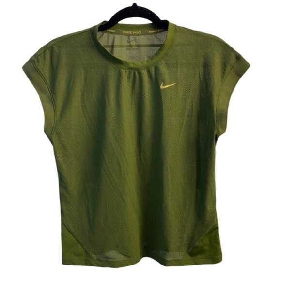 Nike Serena Design Crew Tennis Top Cap Sleeve Size L Forrest Green Pilling Shown - Picture 2 of 4